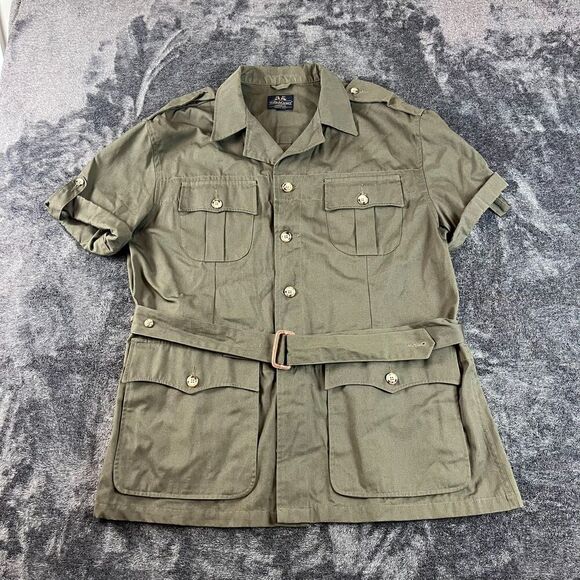 willis & geiger Other - Vtg Willis & Geiger Safari Hemingway Belted Button Up Bush Poplin XL/XXL*